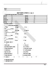 Ôn tập môn Tiếng Anh Lớp 3 - Unit 1+2+3